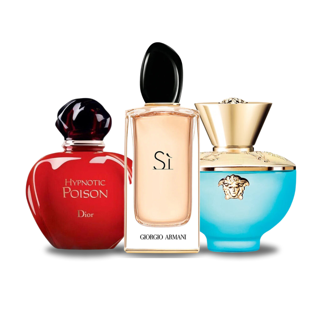 Combinazione di 3 fragranze HYPNOTIC POISON, SÌ e DYLAN TURQUOISE 100 ml